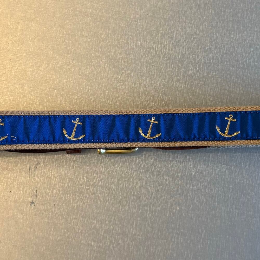Preston Leather Men's Anchor Ribbon Belt Size 40 – Made in New England USA